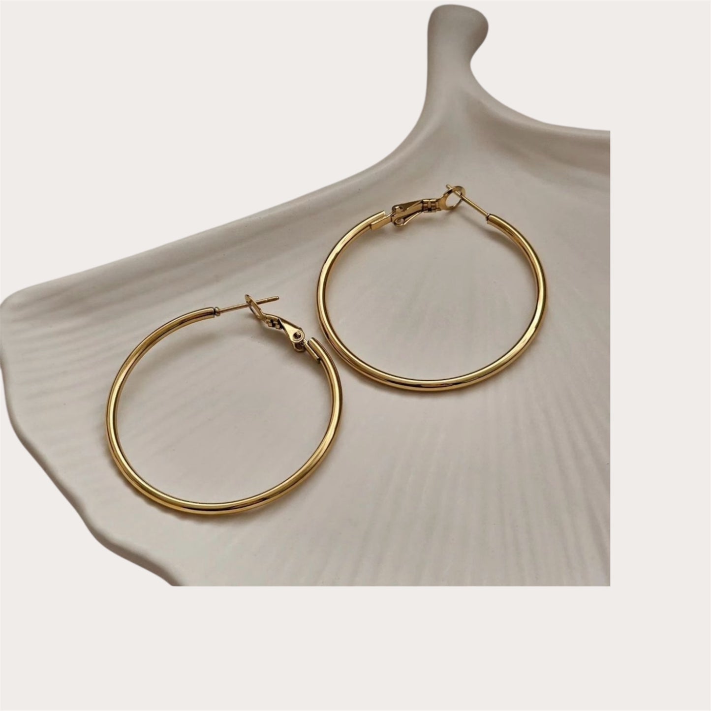Classic large gold hoop