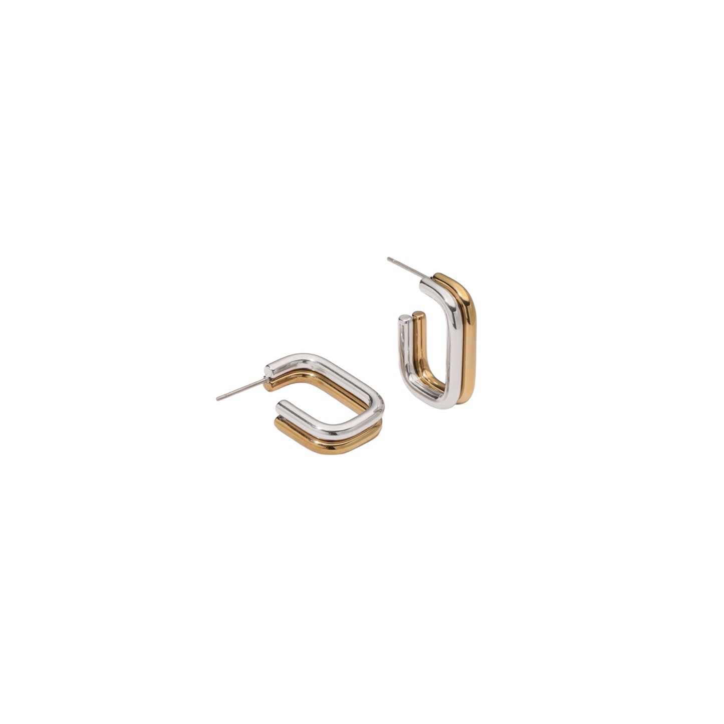 Two tone Iris earring