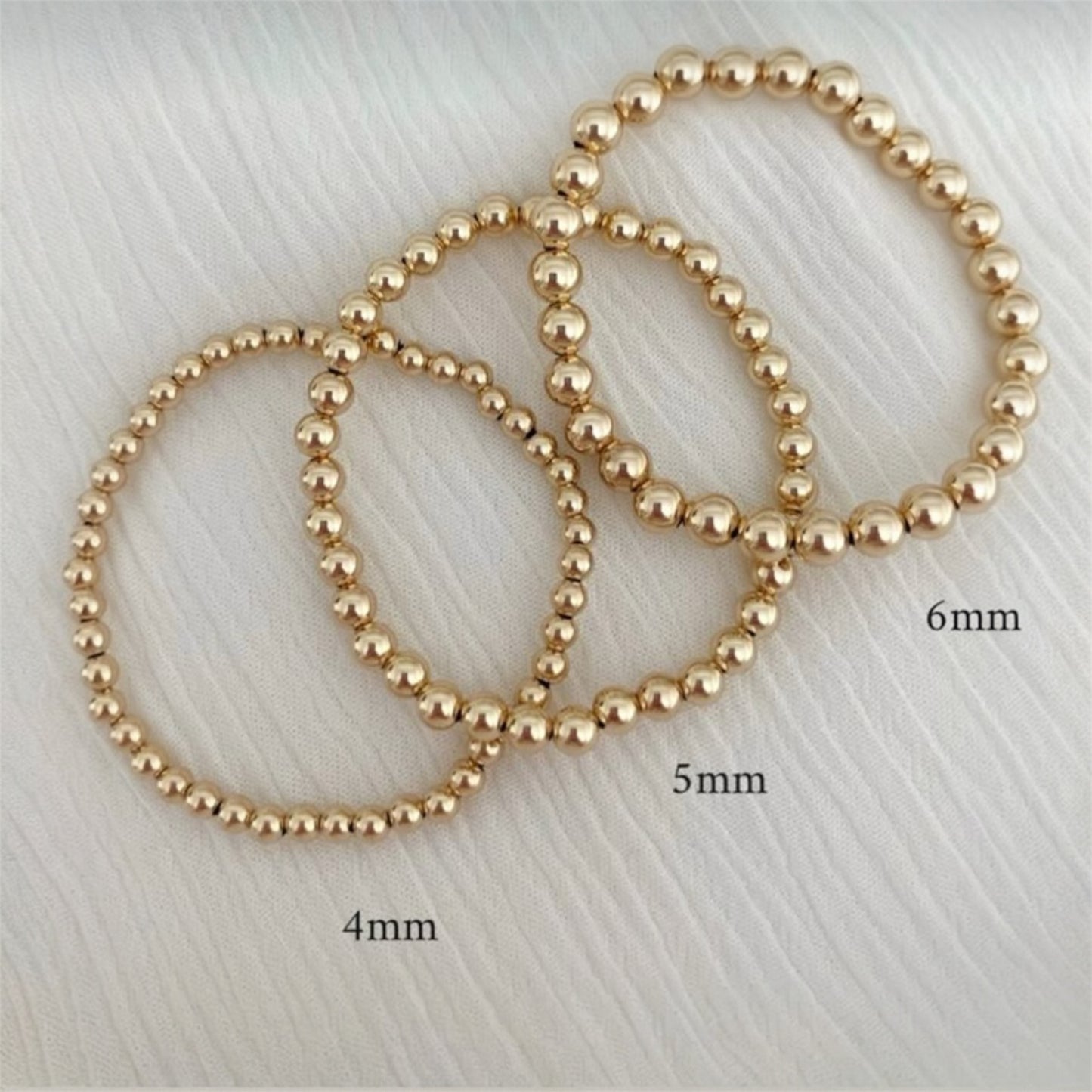 Gold beaded bracelet