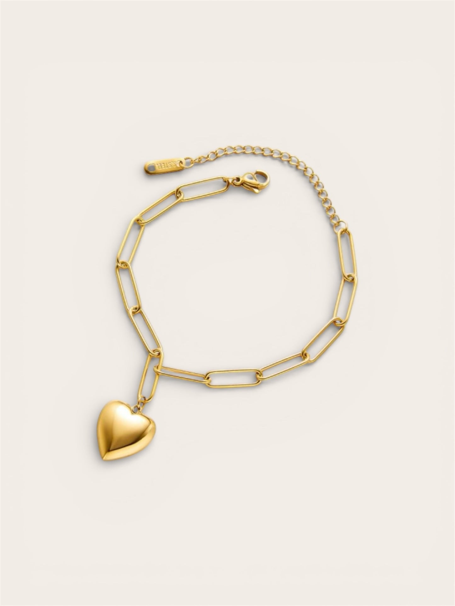Everyday heart link bracelet
