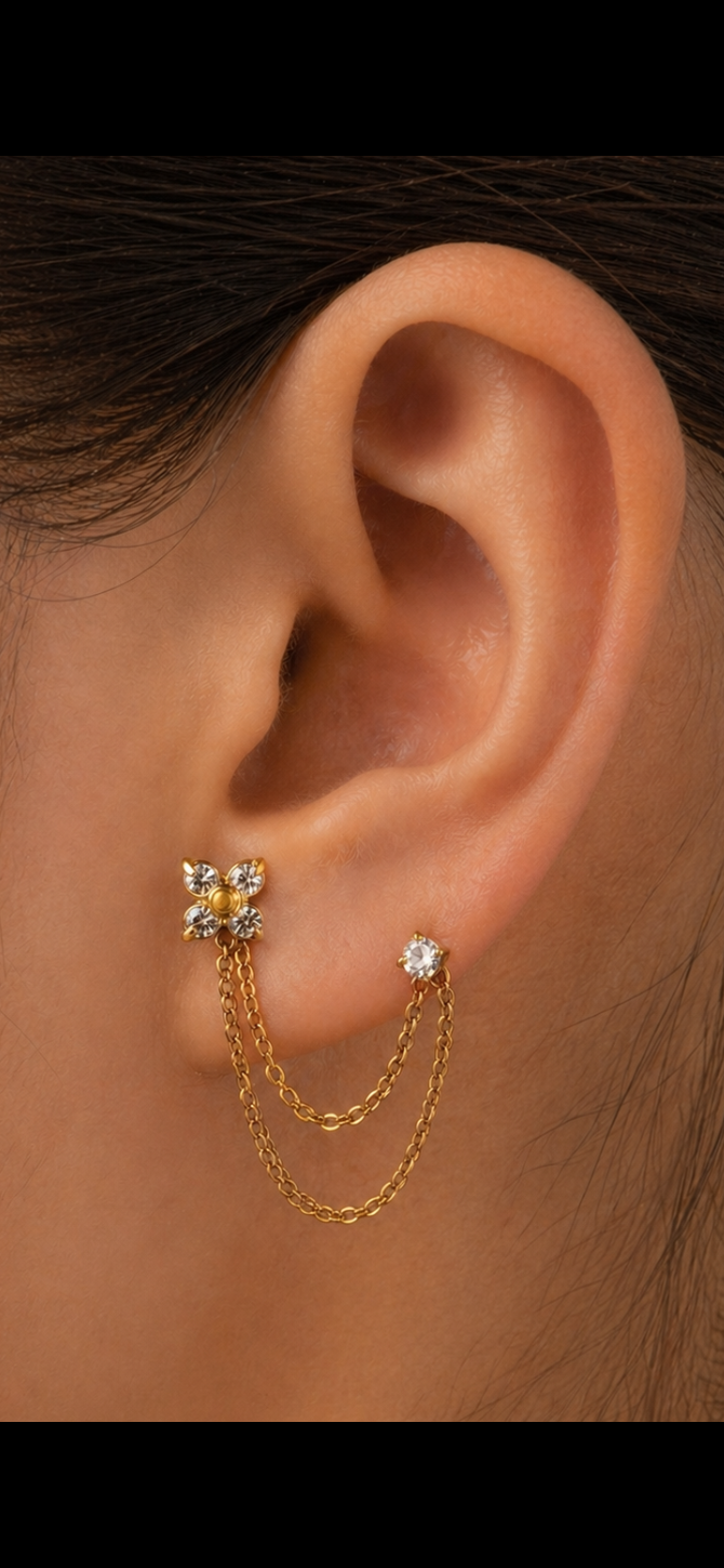 Daisy chain earring