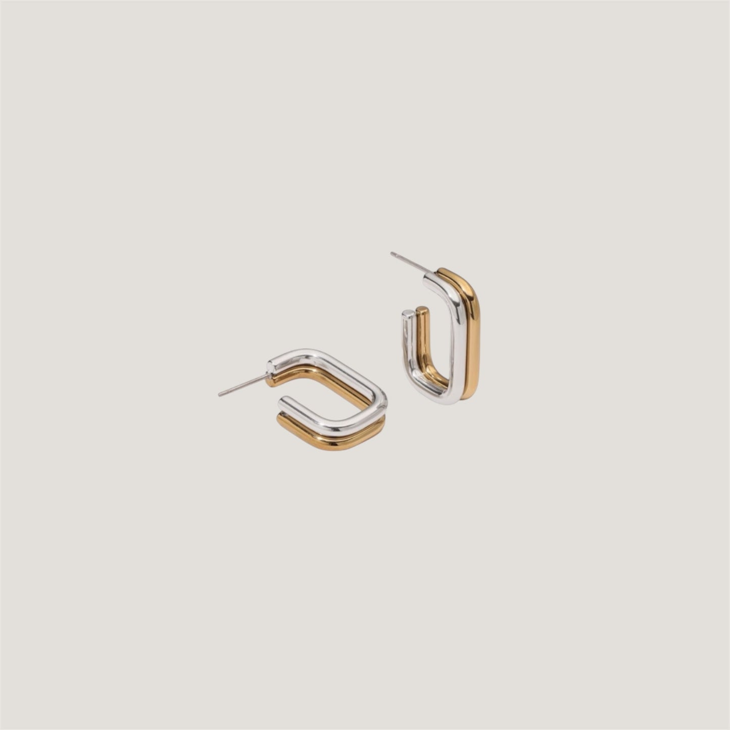Two tone Iris earring