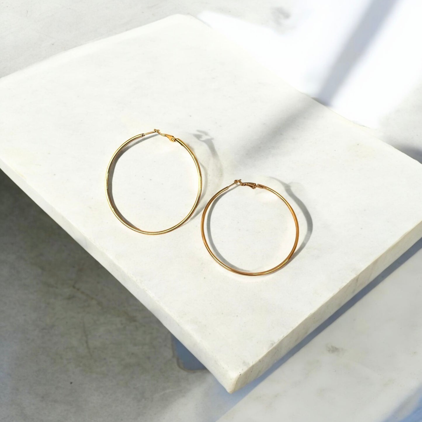 Classic large gold hoop