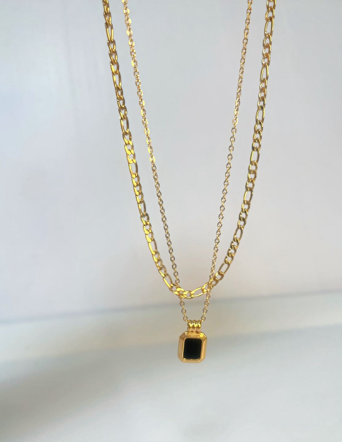 Onyx layered necklace