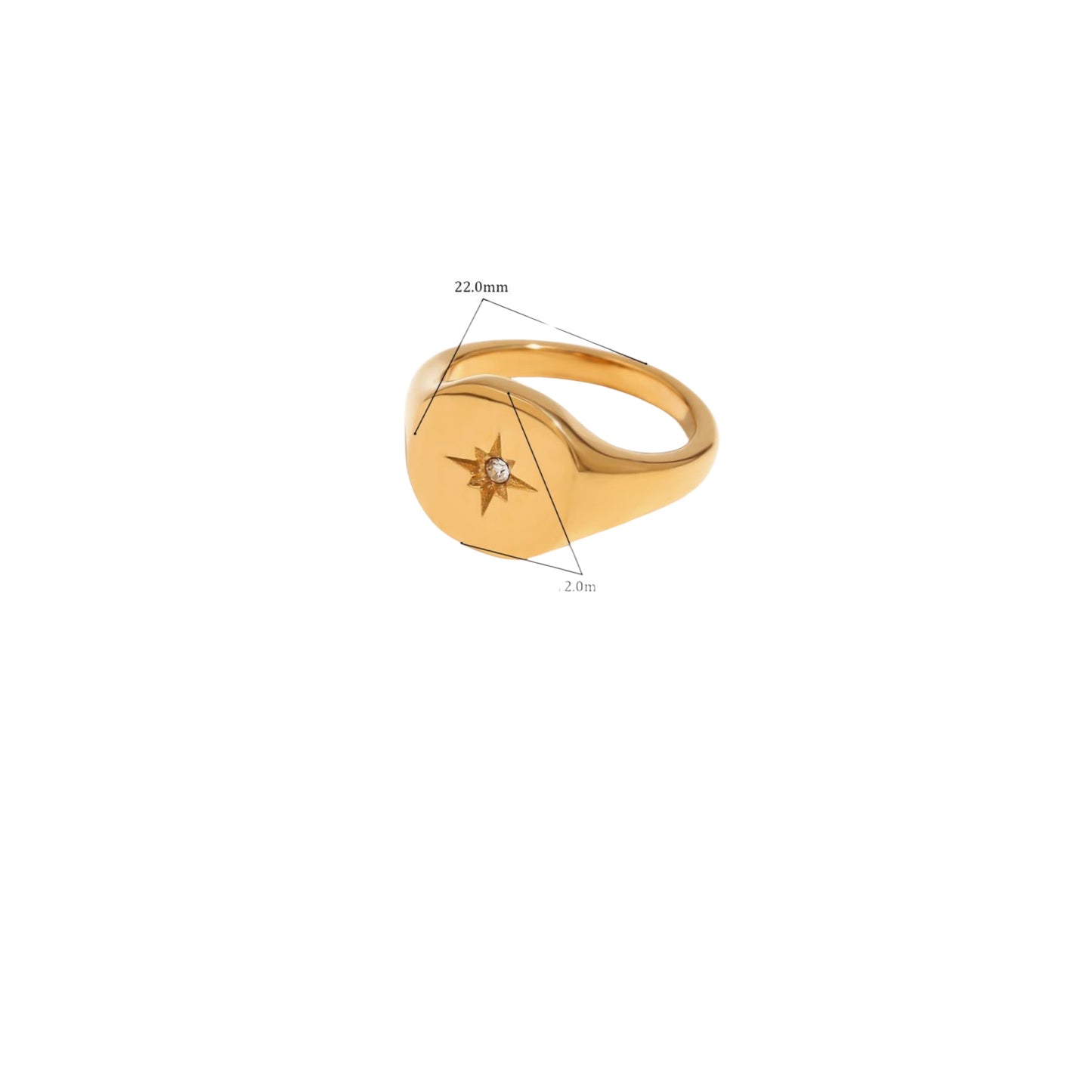 Starburst signet ring