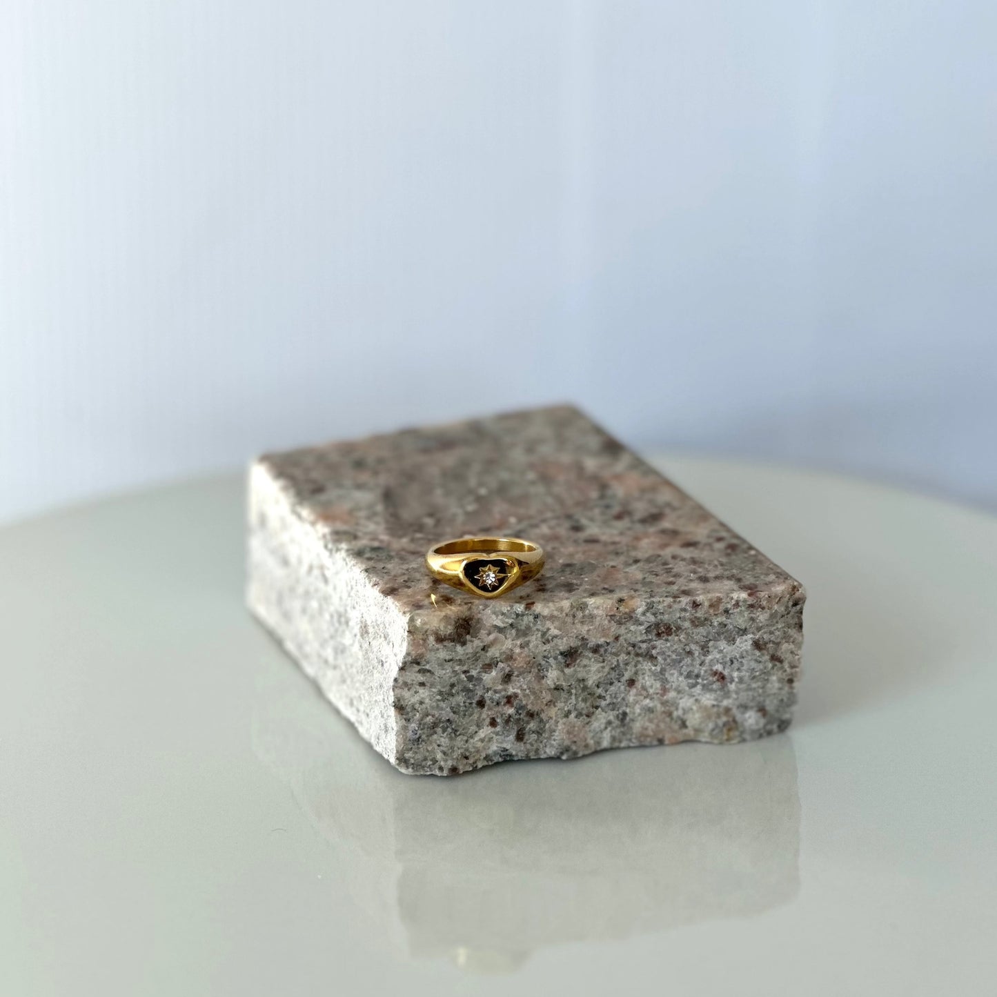 Diamond Love Signet Ring