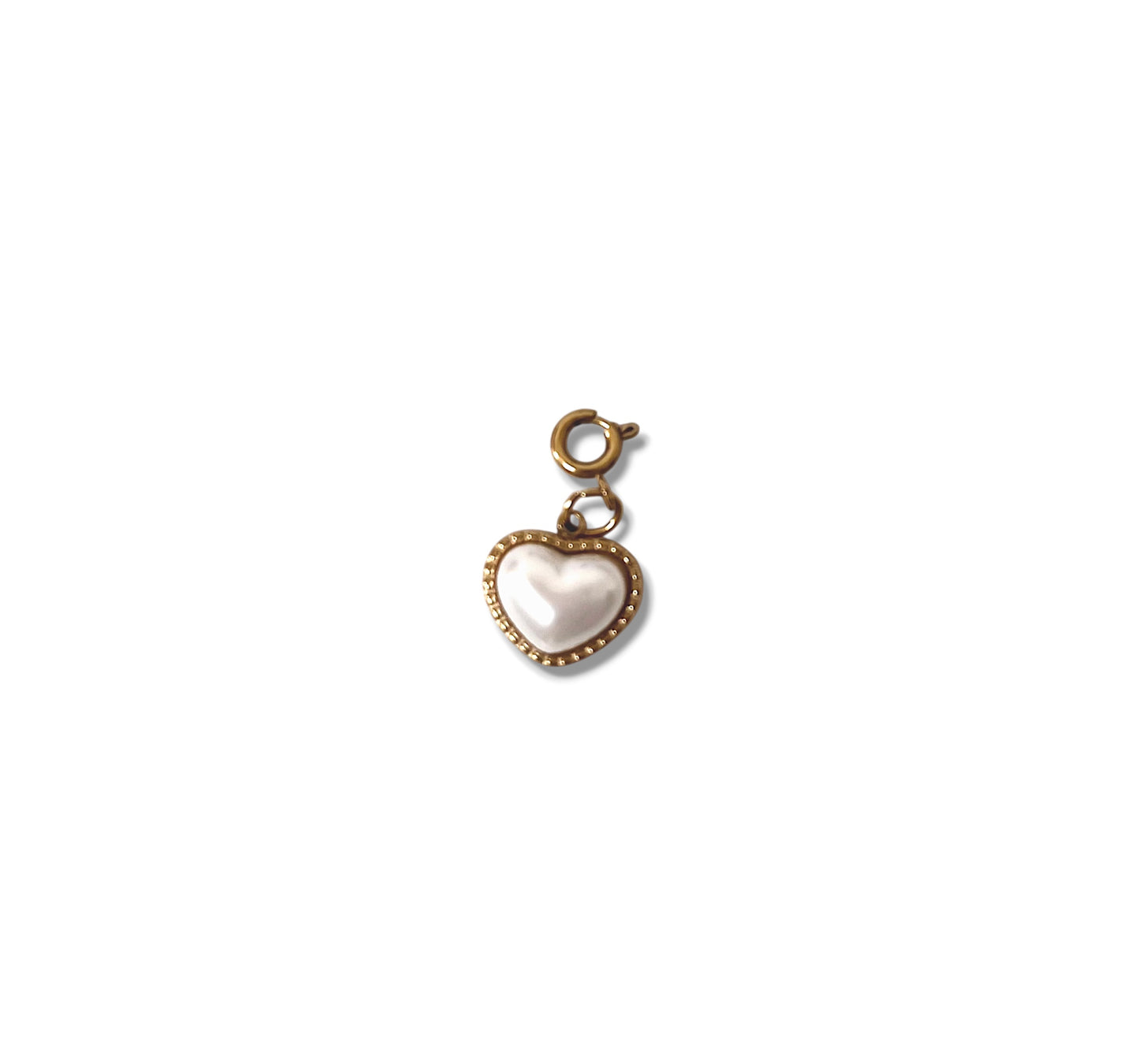 Heart pearl charm