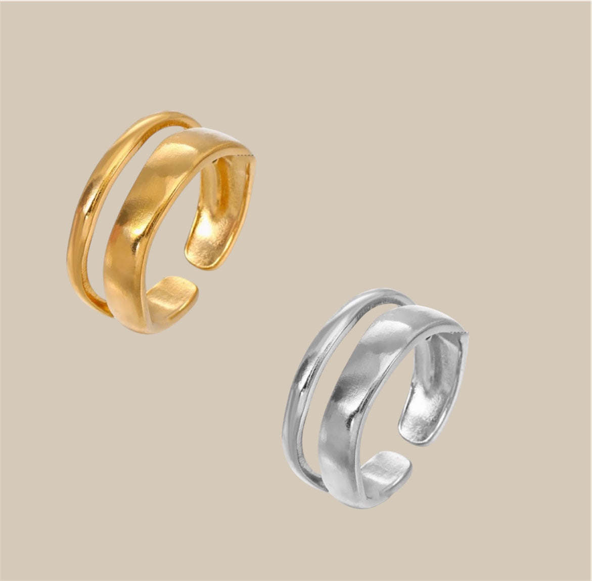 Double vision adjustable ring