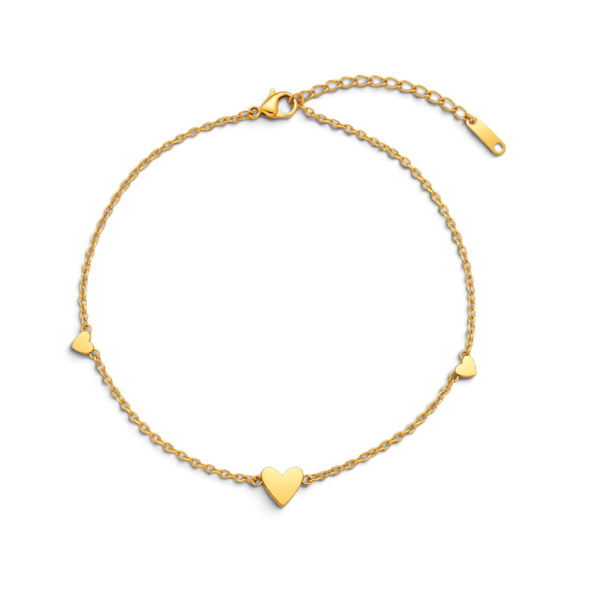 Heart anklet