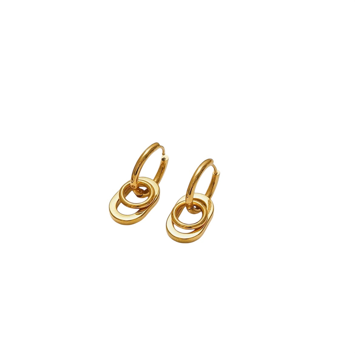 Duo link hoops