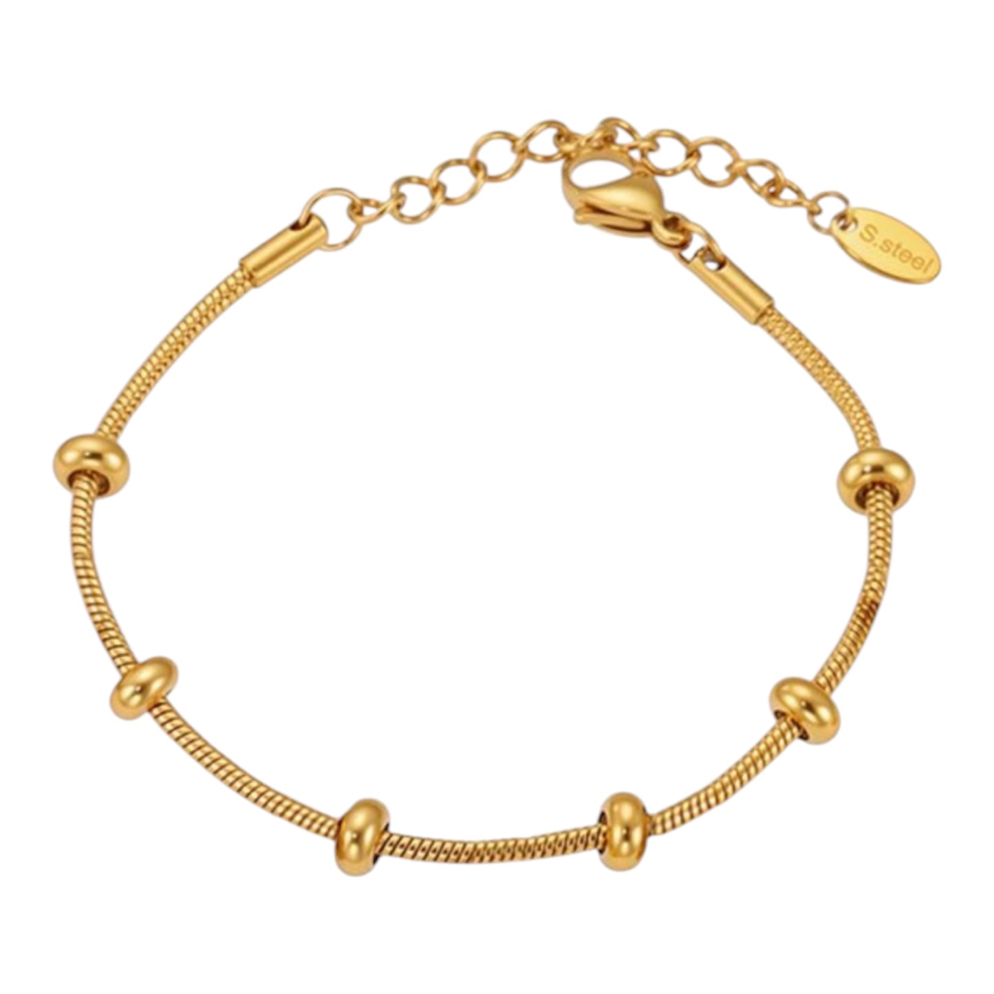 Segmented charm bracelet