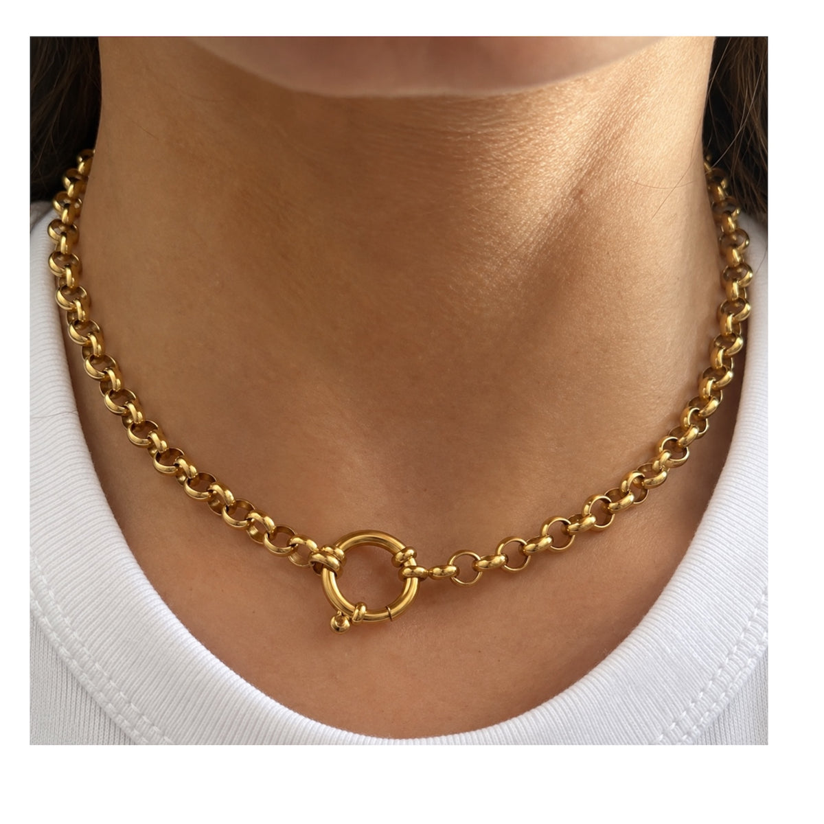 Shrimp clasp necklace