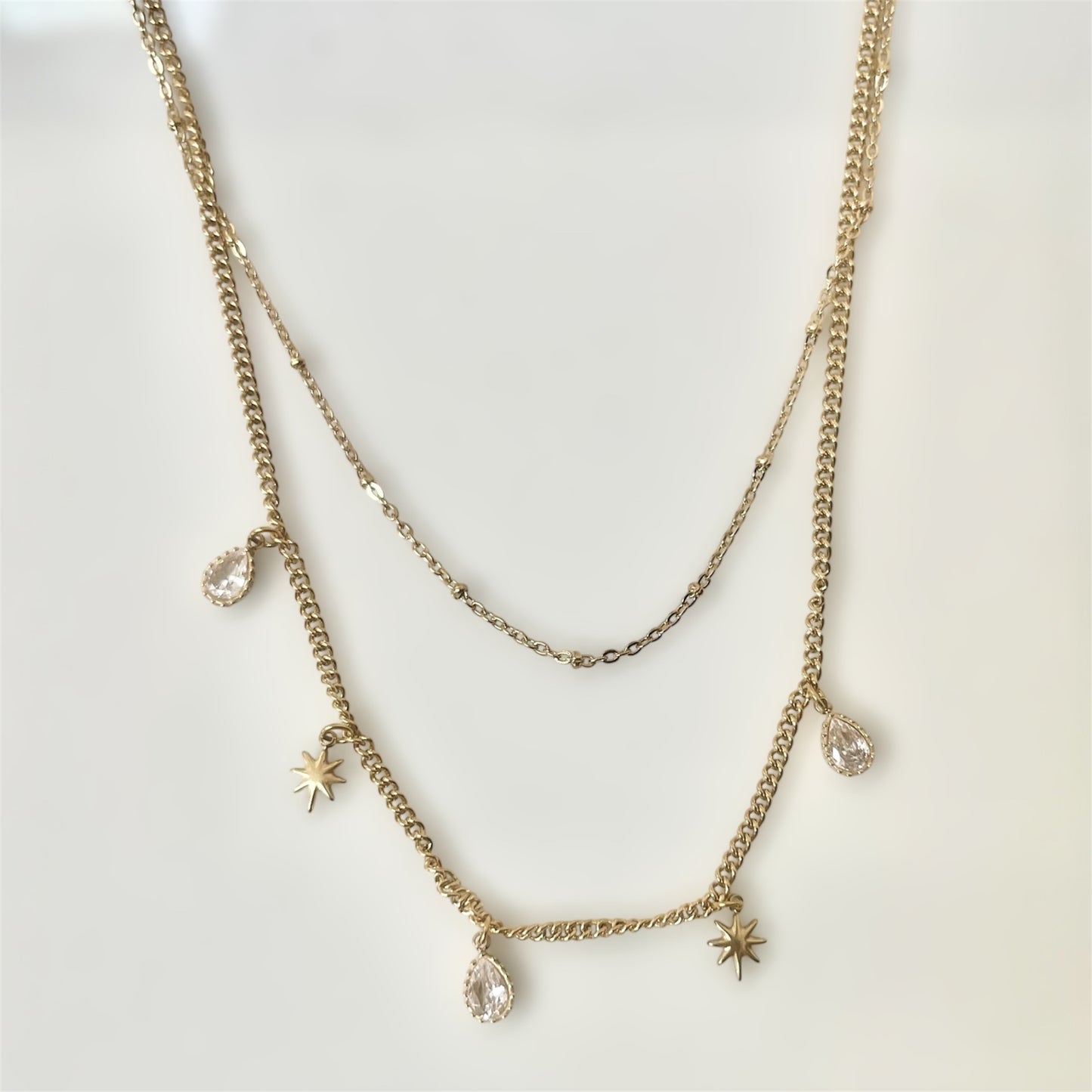 Double layered dune and dawn necklace