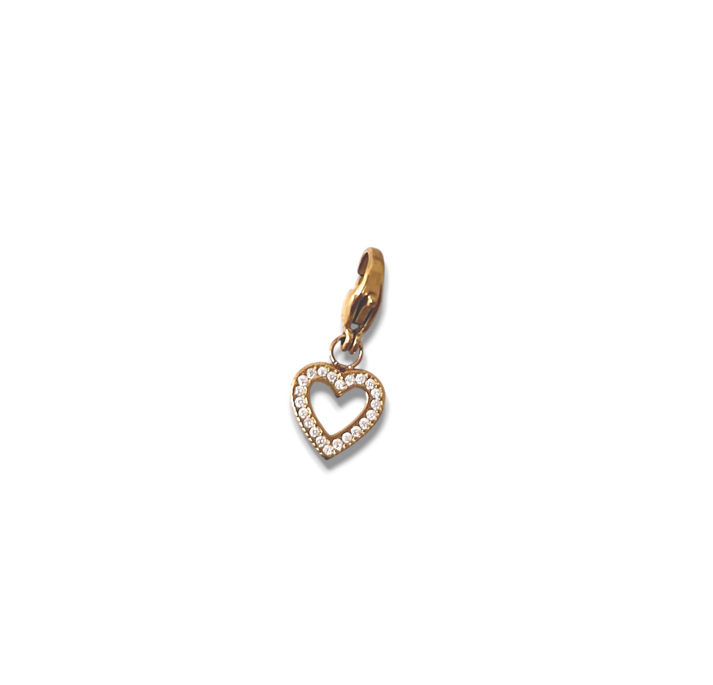 Zircon heart charm