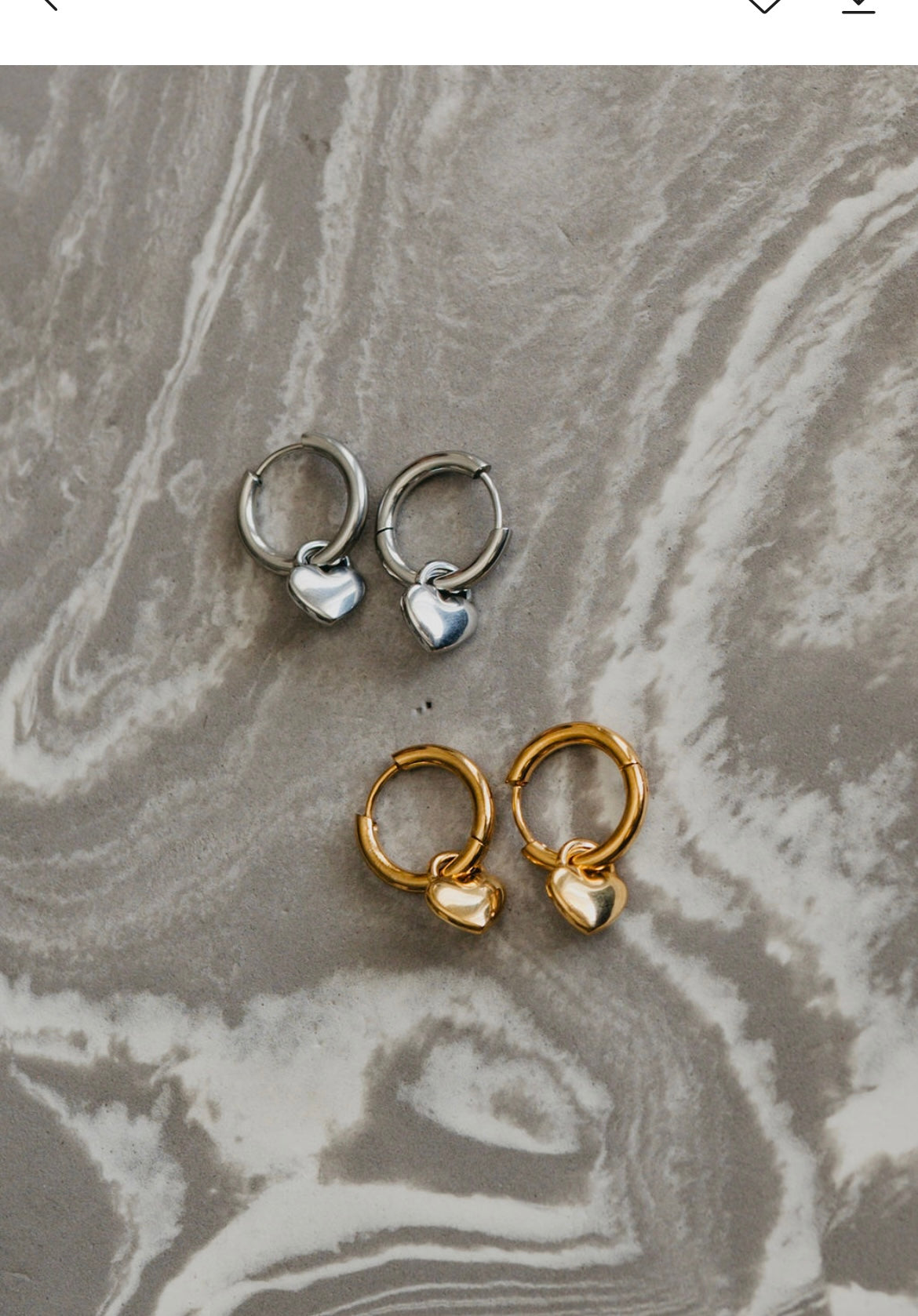 Dainty heart earring