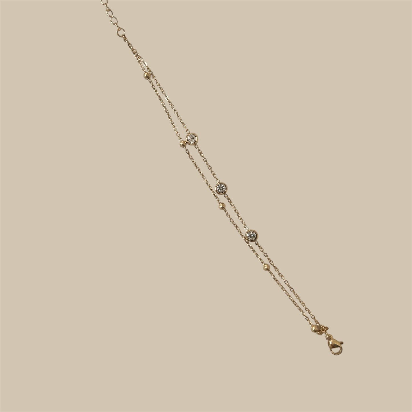 Double layer Cz bracelet