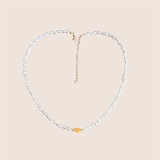 Pearl heart necklace