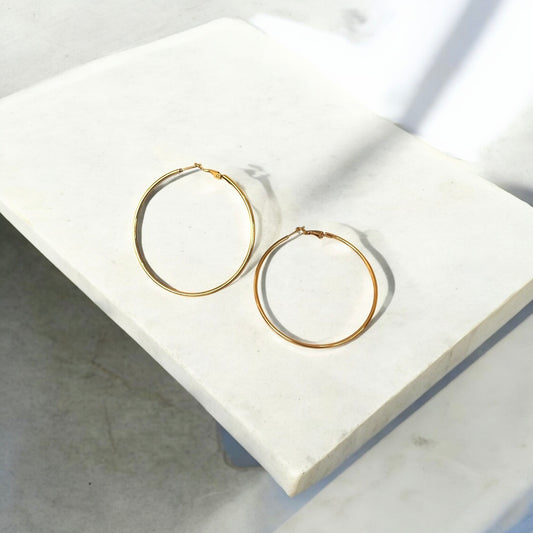 Classic large gold hoop