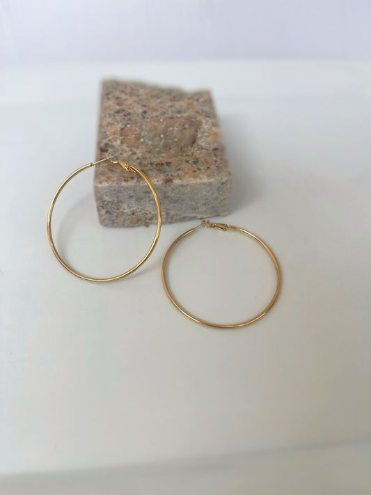 Classic large gold hoop