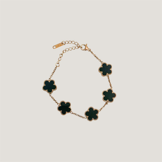 Black flower bracelet