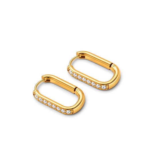 Oval allure earring