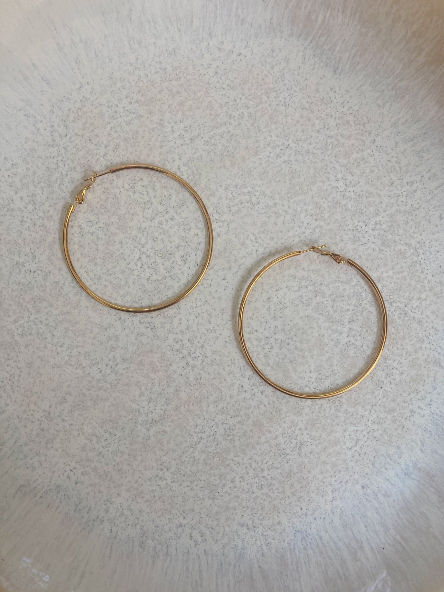 Classic large gold hoop