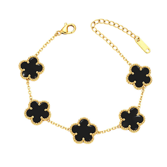 Black flower bracelet